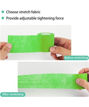12PC Self-Adhering Cohesive Bandages - 5cm x 4.5cm Elastic Wrap for Horses Dogs & Humans - Durable & Flexible Adhesive Bandage - Buy Online on GoSupps.com