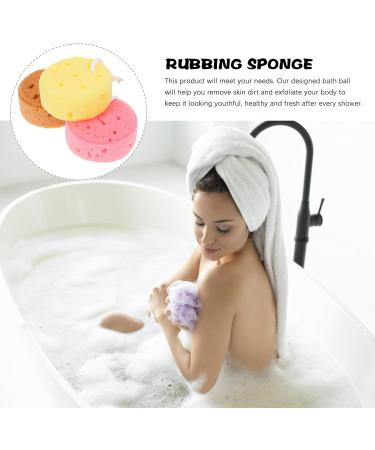 Zerodeko 3pcs Seaweed Bath Sponge - Exfoliating Body Scrubber & Portable Bath Ball - Perfect Shower Accessory | Assorted Colors - Buy Online on GoSupps.com