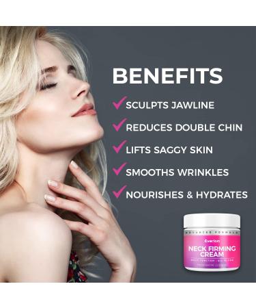 Everlom Neck Firming Cream - Advanced 65 ML Formula for Tightening & Lifting Loose Skin on Neck, Jawline & Chest - Anti Aging Moisturizer for All Skin Types - Buy Online on GoSupps.com