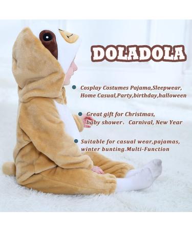 Doladola Baby Sloth Hooded Onesie | Infant Pajamas Romper 0-3 Months - Buy Online on GoSupps.com