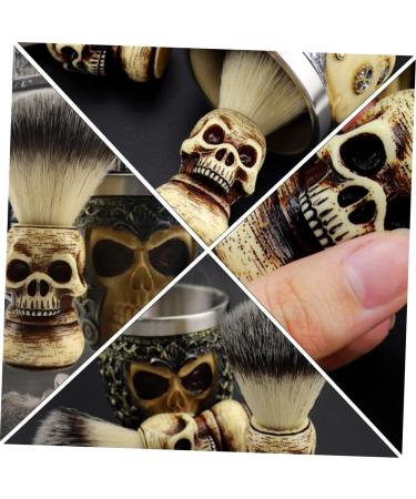 Beavorty Handmade Skull Beard Razor Brush for Men - Premium Shaving Brush & Metal Manual Shaver for Ultimate Grooming Experience - Buy Online on GoSupps.com