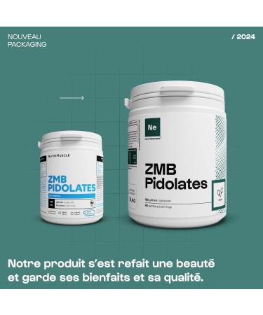 ZMB Pidolates 120 Capsules | Zinc + Magnesium + Vitamin B6 | 100% Natural Patented Formula Nerve and Muscle Relaxation Sleep Quality Vegan | Nutrielement By Nutrimuscle - Buy Online on GoSupps.com