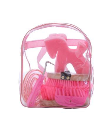 Kerbl Pink Transparent Grooming Backpack for Horses | Complete Horse Care Set & Tools - Model 321358 - Buy Online on GoSupps.com
