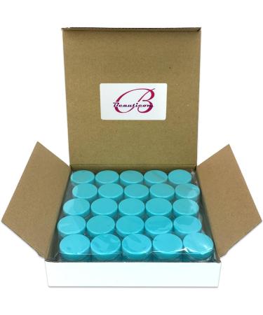 150 Clear 3G/3ML Round Jars with Teal Blue Lids Perfect for Scrubs Oils Creams & More | BPA Free | International Shipping Available - Buy Online on GoSupps.com