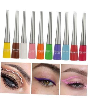 VINTORKY 10pcs Colored Liquid Eyeliner Waterproof Eyeliners Sweat-proof Eyeliner Pens Cosmetic Pens Plastic - Buy Online on GoSupps.com