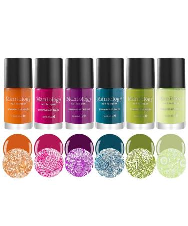 Maniology Tropix Creamy Summer Fashion Highly-Pigmented Creative Nail Art Stamping Polish Full Collection - Set of 6 6pc Tropix Collection
