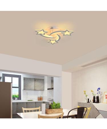 Comely Dimmable LED Ceiling Lamp with Remote Control | Modern 30W Star Design | White Starry Sky Light for Children's Room Bedroom & Dining Room | 3000K-6500K - Buy Online on GoSupps.com