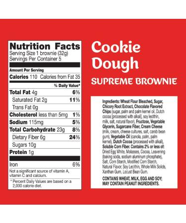 Fiber One Supreme Brownie Cookie Dough 1.13 oz (Pack of 5) - Delicious & Fiber-Rich Treats! - Buy Online on GoSupps.com