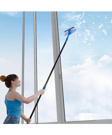 VITEVER Professional Window Squeegee Cleaner Tool with Extension Pole - 2-in-1 Scrubber Cleaning Kit - Buy Online on GoSupps.com