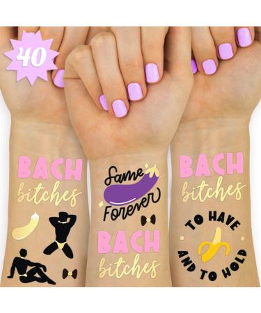 xo  Fetti Bachelorette Tattoos - 40 Glitter Styles | Bachelorette Party Decoration  Bridesmaid Favor  Bride to Be Gift + Bridal Shower Supplies