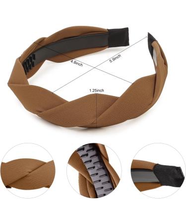 4 Pieces Braided Headband for Women Girls Wide Hairband Fashion Non Slip Hairhoop Weaving Shape Accessories Solid Colors Trendy Headbands - Buy Online on GoSupps.com