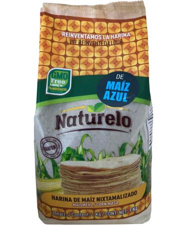 Naturello Harina De Maiz Azul 10x1kg Case/Mexican Natural Blue Cornflour Gluten Free & GMO Free Flour - Buy Online on GoSupps.com