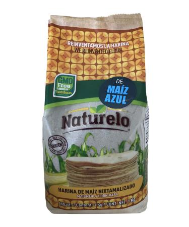Naturello Harina De Maiz Azul 10x1kg Case/Mexican Natural Blue Cornflour Gluten Free & GMO Free Flour