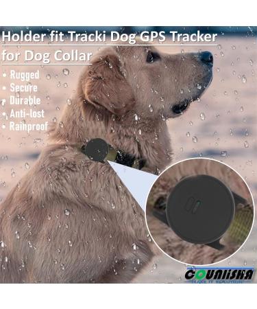 Silicone Holder Compatible for Tracki Dog GPS Tracker Rubber Accessories Cover Finder Anti-Scratch Secure Sturdy Case with Strap for Dog Pet Cat Collar (Black) - Buy Online on GoSupps.com