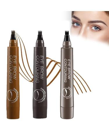 Generic 2024 New Waterproof Brow Pencil with Micro-Fork Tip Magic Eyebrow Pencil 3D Waterproof Microblading Eyebrow Pen (3pcs-A)