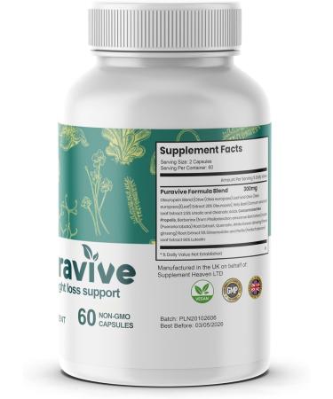 Puravive Capsules - All Natural - Support for Men & Women - 2 Monthly Supply - Supplement Heaven - Buy Online on GoSupps.com