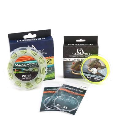 Maxcatch ECO Floating Fly Fishing Line Weight Forward Design with Welded Loop (3F,4F,5F,6F,7F,8F) Line Combo-Moss Green WF3F-100FT