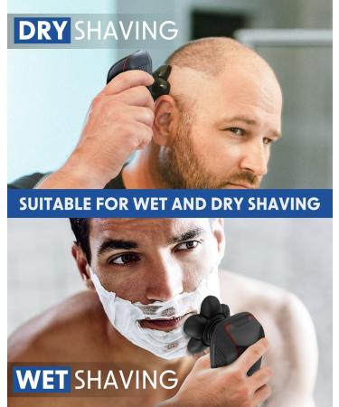 Neialla Bald Head Shaver for Men - 6D Upgraded 5-in-1 Electric Shaver Kit for Wet/Dry Use - IPX6 Waterproof Razor with Beard Grooming and Nose Trimmer - LED Display - Best Bald Gift in Black - Buy Online on GoSupps.com