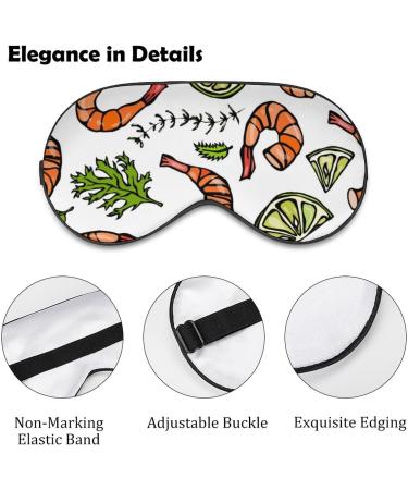 Shrimp and Prawn Sleep Mask - Adjustable Eye Cover for Sleeping, Travel, and Napping - Buy Online on GoSupps.com