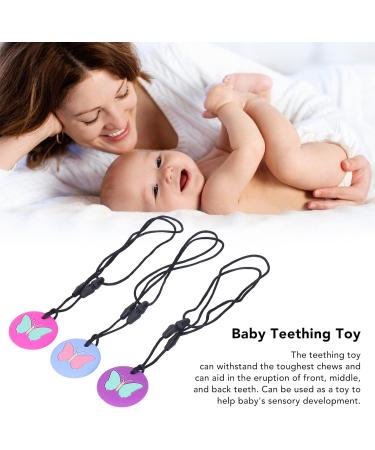 Buy Spyminnpoo Childhood Diseases Toys | 3Pcs Soft Silicone Chewing Chain for Babies - Portable Sweet Butterflies Pattern - Buy Online on GoSupps.com