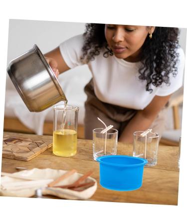 3pcs Melting Wax Bowl Set - Silica Gel with Metal Liner - 12x12cm - Blue | International Shipping - Buy Online on GoSupps.com