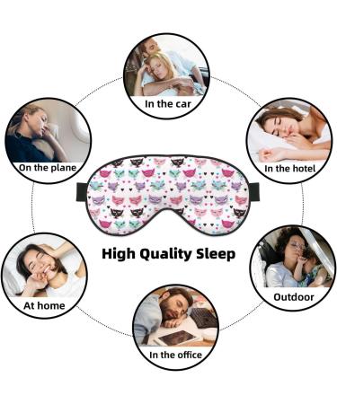 SSIMOO Cartoon Cat Soft Sleep Eye Mask | Breathable Travel Eye Patch for Relaxation - Perfect Gift for Her - Buy Online on GoSupps.com