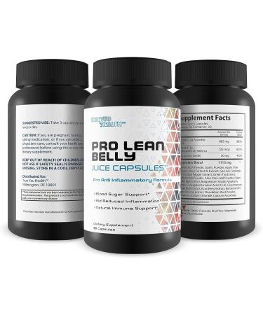 Pro Lean Belly Juice Capsules - Daily Cleanse & Detox Supplement for Digestive & Immune Health - With Psyllium & Aloe - Promotes Regularity, Wellness & Energy - Buy Online on GoSupps.com