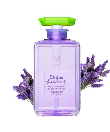 Moist Diane Natural & Hydrating Hair Shampoo with Pump for Women & Men 100% Organic & Moisturizing Shampoo for Dry Damaged Hair Japanese Keratin Protein Shampoo Bonheur Lavender 13.5 Fl oz/400mL