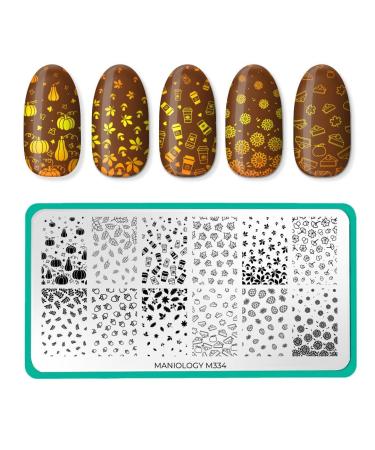 Maniology Season Gradients Nail Stamping Plate Gradient Fall-Theme Inspired Manicure