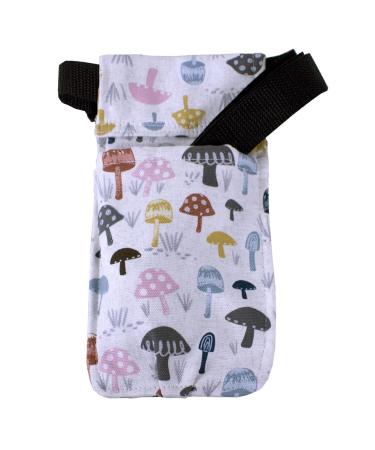 Appease Massage Lotion Bottle Holster - Fun and Stylish Washable Holsters - 100% Cotton Duck Cloth - Removable Belt, Use Ours or Your Own. Our Belt Fits 26-44 Inch Waists - Mushrooms