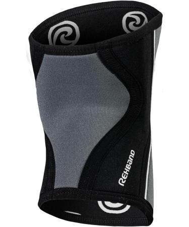 Rehband Knee Support - Strength & CrossFit Training | 5mm Neoprene Unisex Gray Steel | Knee Brace in Various Colors & Sizes - Buy Online on GoSupps.com