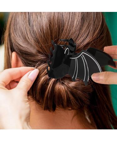 Beavorty Bat Hair Claw Clips Halloween Bat Hair Clamp Acetic Acid Strong Hold Non-slip Hair Barrette Gothic Horror Bat Headwear Hair Styling Accessories Black - Buy Online on GoSupps.com
