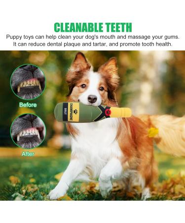 Homury Squeaky Dog Toy - Plush Beer Bottle & Cube Toys for Small Medium & Large Dogs | Durable & Fun - Buy Online on GoSupps.com
