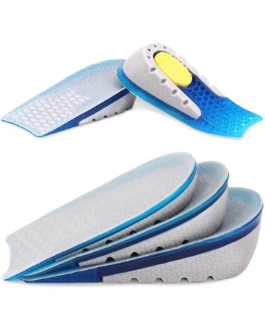 Ailaka Gel Height Increase Insoles 1 Pair, Shock Absorption Heel Cushion Pads, Height Lift Shoes Inserts for Men & Women (Heel Height: 3.5cm, One Size fits All) Heel Height: 3.5cm One size fits all