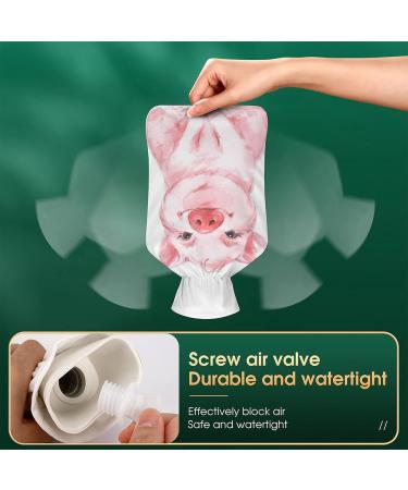 Cute Pig Hot Water Bottle with Plush Cover - Hand Warmer for Adults & Children - 26.5x15.3cm - International Shipping - Buy Online on GoSupps.com