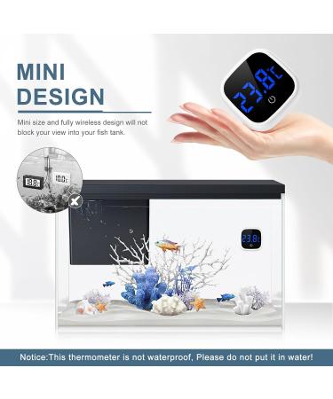 Ankilo Digital Aquarium Thermometer - Wireless Touch Screen LED Temperature Meter for Freshwater Saltwater & Reptiles | Black & White - Buy Online on GoSupps.com