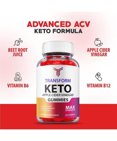 Transform Keto ACV Gummies - Vegan Formula for Advanced Weight Loss | 60 Gummies - Buy Online on GoSupps.com
