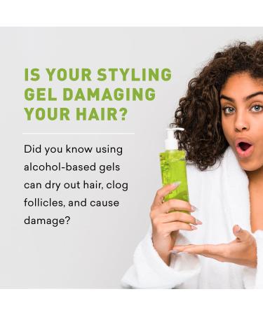 Just Nutritive Herbal Hair Gel - Natural Alcohol-Free Vitamin & Protein Infused | Humidity Control for All Hair Types - 16 Fl Oz - Buy Online on GoSupps.com