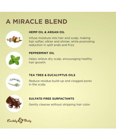 Buy Earthly Body Miracle Oil Tea Tree Shampoo 16 Fl Oz - Natural Hair Care for Healthy Scalp | International Shipping Available - Buy Online on GoSupps.com