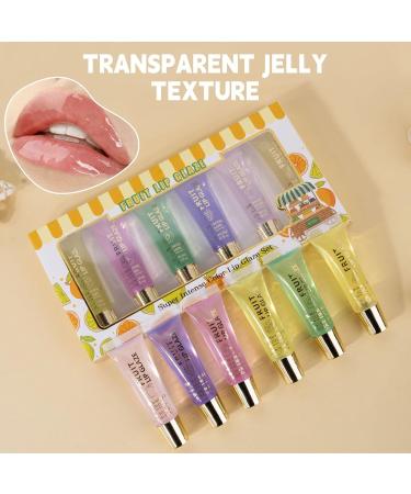 Gloss Lip Gloss 6 x Lightening Lip Oil with Fruity Scent Portable Lip Care for Travel Home Outdoor Activities and School - Buy Online on GoSupps.com