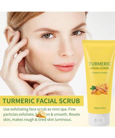 Revitalizing Exfoliating Face Scrub Vitamin C and Turmeric Face Exfoliator for Blackheads Pore Dirt & Dark Spots and Acne Control Facial Scrub for Oily & Acne-Prone Skin (2) - Buy Online on GoSupps.com