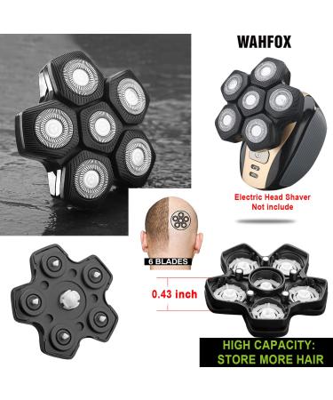 WAHFOX 6-Blade Head Shaver Replacement Blades - Compatible with FREEDOM GROOMING, Telfun, Aidalls, Wellup, Wyklaus - Black Magnetic Interface - Buy Online on GoSupps.com