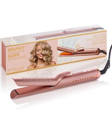 Shop Belleza AirGlider - 2-in-1 Cool Air Flat Iron & Curler in Rose Gold | International Shipping Available - Buy Online on GoSupps.com