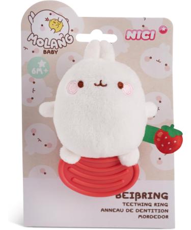 NICI 49477 Molang Teething Ring | Soft 12cm Cuddly Toy for Babies & Toddlers | International Shipping Available - Buy Online on GoSupps.com
