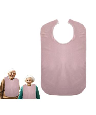 Cre9tive Bib for Adults Bib Bib Eating Apron Seniors Waterproof Pink