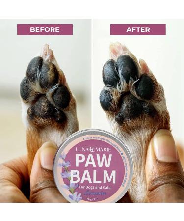 Lunamarie Paw Balm: Organic Soother for Cracked Paws & Itchy Noses - Shea Butter, Coconut Oil - Dogs & Cats Safe Licksafe Wax - Natural Lavender Scent - Buy Online on GoSupps.com