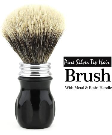 Jag Shaving Badger Hair Shaving Brush - Super Silver Tip & Black Handle for Perfect Wet Shaving | International Shipping - Buy Online on GoSupps.com