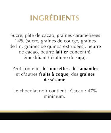 EXCELLENCE NOIR AUX TROIS GRAINES Tablette 100 g (Lot de 3) Trois Graines 100g (Lot de 3) - Buy Online on GoSupps.com