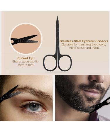 Professional 8in1 Eyebrow Trimmer Set for Women and Men - Razor, Brush, Comb, Scissors, Tweezers - Buy Online on GoSupps.com