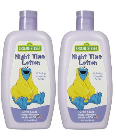 Sesame Street Night Time Lotion Hypoallergenic Calming Lavender Scent 10 Fl Oz (Pack of 2)